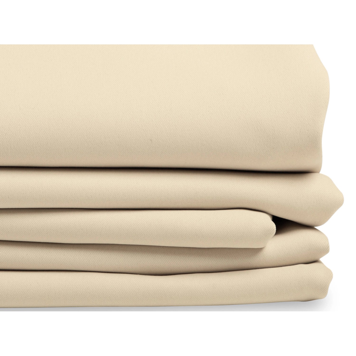 Zusammengelegter, wärmeisolierender Fenstervorhang in Creme von Moondream, 260x145 cm.