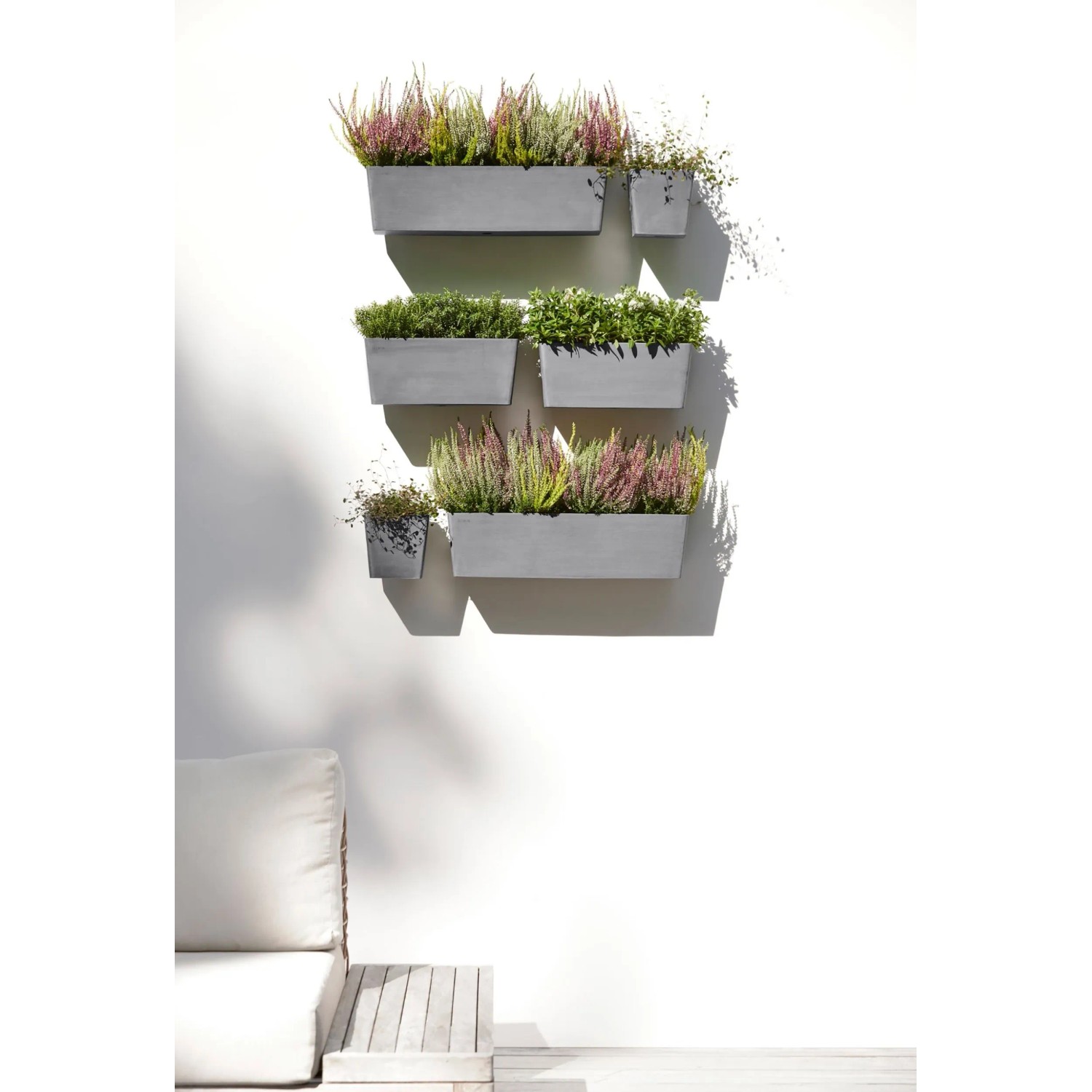 Ecopots Pflanztopf Manhattan Wall L Grau 55 cm x 15 cm_6