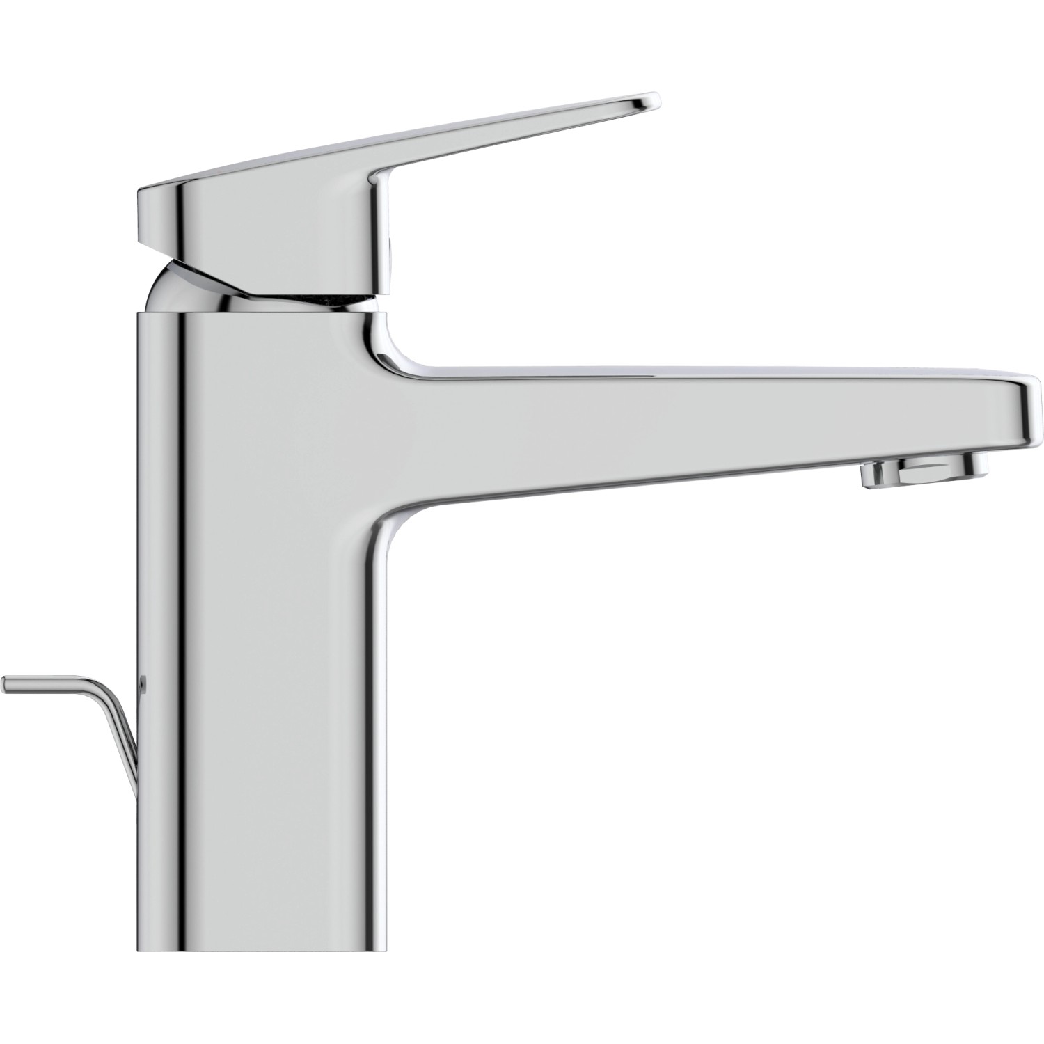 Ideal Standard Ceraplan Waschtischarmatur Chrom, H90, Seitenansicht.