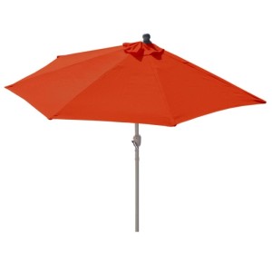 Halbrund Sonnenschirm Lorca in Terracotta, 270 cm Durchmesser.