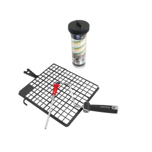 LUX-TOOLS Farbroller-Set, 25 cm, mit Bügel, Farbwalze, Abstreifgitter und RollMatic-Box.