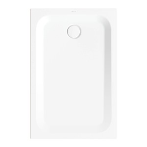 Rechteckige Bette Duschwanne Steel 140x90 cm in Snow, aus glasiertem Titan-Stahl.