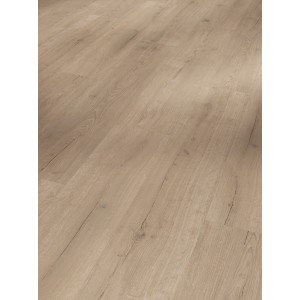 Parador Vinylboden Basic 30 Eiche Infinity Grau, Detailansicht der Holzoptik des Vinylbodens.