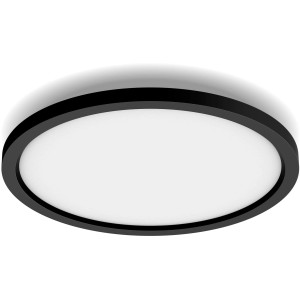 Schwarze Philips Hue Aurelle LED-Panelleuchte, Ø 39,5 cm, für stimmungsvolles Licht.