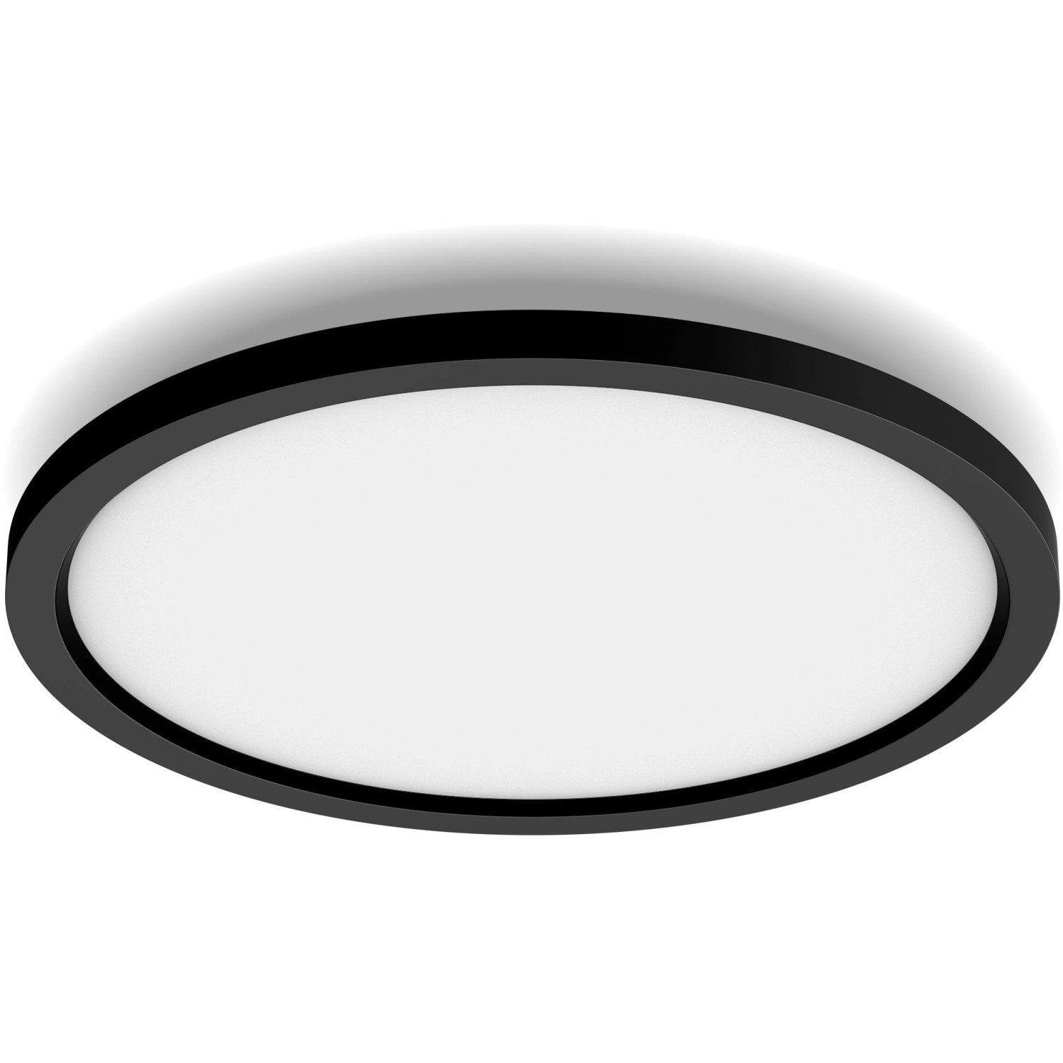 Schwarze Philips Hue Aurelle LED-Panelleuchte, Ø 39,5 cm, für stimmungsvolles Licht.