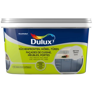 Dulux Fresh Up Lack Beton-Grau, 2L Dose. Möbellack für Küchenfronten, Möbel und Türen.