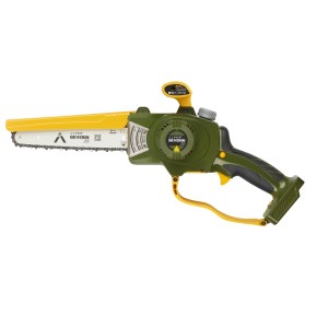 Alpen Akku-Mini-Kettensäge Beverin 20 mit Akkus und Zubehör. Kompakte Bauweise, ideal für Gartenarbeiten.