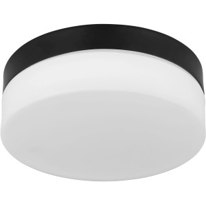 Globo Außendeckenleuchte, schwarz matt, rund, 184x65mm. Moderne Außenleuchte für Decken.