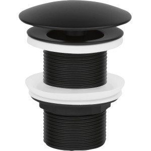 baliv Schaftventil SV-3420, schwarz-matt, für Waschtisch-Ablauf, moderne Optik.