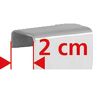 Detailaufnahme: Tür-Handtuchstange von Wenko, zeigt die Falzbreite von 2 cm.