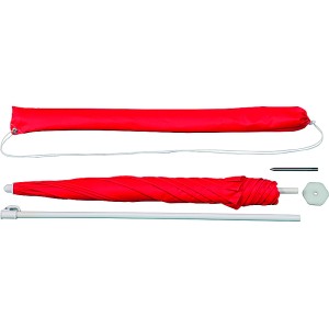 Schneider Marktschirm Ø 180cm, rot, mit Hülle und Zubehör. Sonnenschirm für Balkon und Garten.