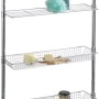 Wenko Teleskopregal Ellera Chrom mit 2 Körben und 2 Ablagen, höhenverstellbar von 65-285cm.