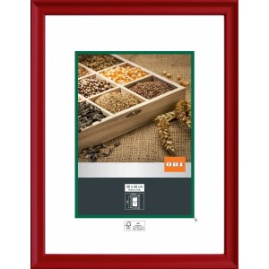 Roter OBI Holz-Wechselrahmen, 30x40 cm, FSC®-zertifiziert. Bilderrahmen für Fotos und Bilder.