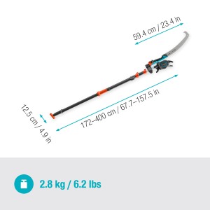 Gardena Säge mit Adapter für StarCut Pro L Baumschneider, ausziehbar von 175 bis 400 cm.