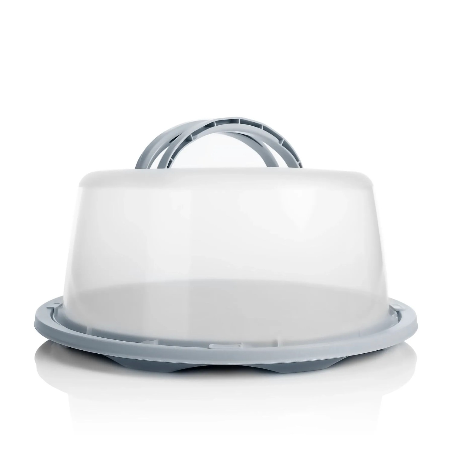BigDean Kuchen Transportbox Rund In Pastell Grau Kuchencontainer Mit Doppel Tragegriff Klickverschluss Made In Europa kaufen bei OBI