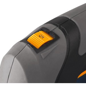 Detailaufnahme: CMI Stichsäge C-STS-650 mit gelbem Geschwindigkeitsregler auf Stufe 5.