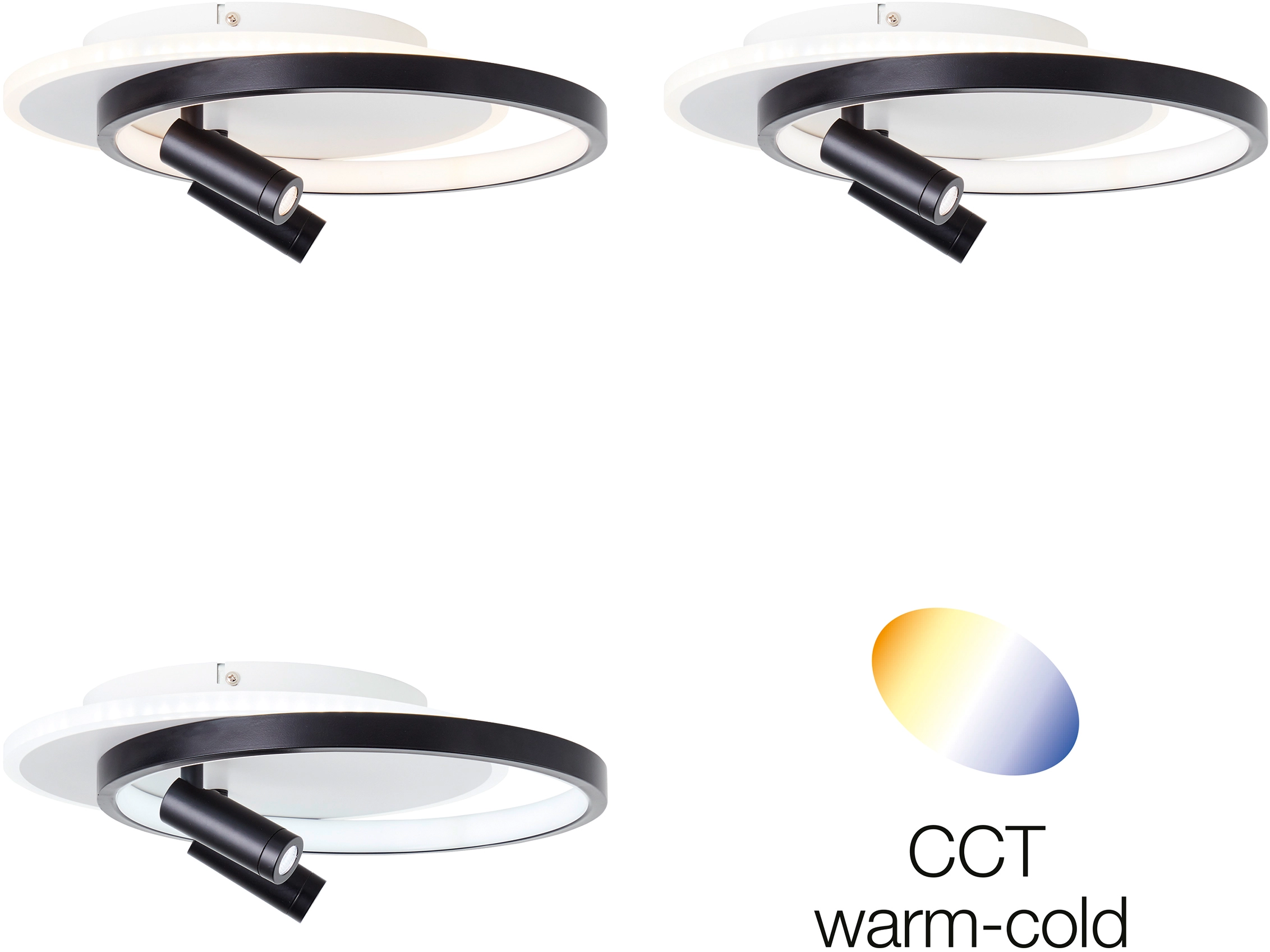 Brilliant LED-Deckenleuchte Schwarz x Eunomia kaufen bei cm cm OBI 35 2-flammig Weiß 30 und