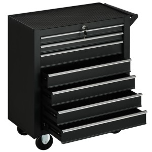 DURHAND Werkstattwagen Stahl 69L x 33B x 75H cm Schwarz