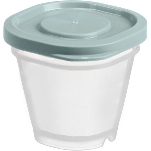 Bio Frischhaltedose im 4er Set, Küchenhelfer mit blauem Deckel, 50ml.