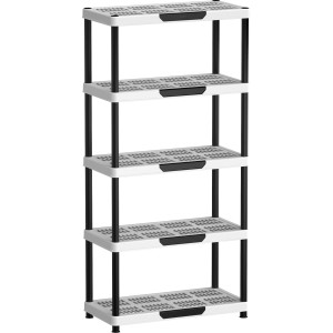 Duramax Kunststoffregal mit 5 Fächern, ideal für Keller, Garage oder Abstellraum.