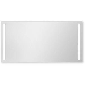 DSK Design LED-Lichtspiegel Silver Dream, 140x70 cm, mit seitlicher LED-Beleuchtung.