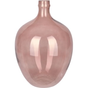 Pinke Glasvase Desert Flower, 38 cm hoch, Ø 28 cm. Dekorative Blumenvase für Innenräume.