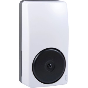 Byron Türklingel, drahtgebunden, in Weiß für die Wandmontage.