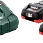 Metabo Basic-Set: 2 LiHD 4 Ah Akkus und Ladegerät für Akku-Werkzeuge.