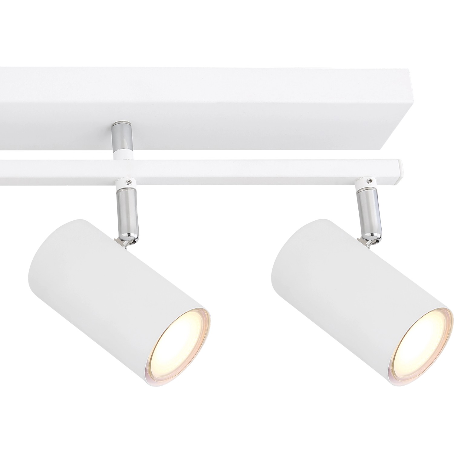 Weißer Globo Strahler Robby, 5-flammig, für GU10 Leuchtmittel, dreh- und schwenkbar.