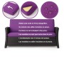 Violettes Gartenkissen-Set für Polyrattan-Möbel, 3-Sitzer Sofa, abnehmbarer Bezug, wasserabweisend.