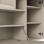 okwish Garderoben Set mit Spiegel Polsterkissen Flur 110x37x185cm Beige_7
