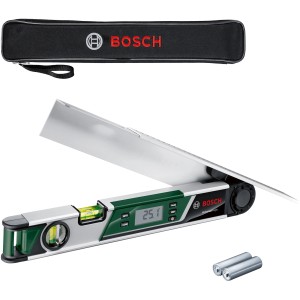 Bosch UniversalAngle Winkelmesser mit Tasche und Batterien. Digitales Messwerkzeug für präzise Winkel.