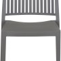 Grauer Siena Garden Lane Stapelstuhl, 56x46x80 cm, ideal für Garten und Terrasse.
