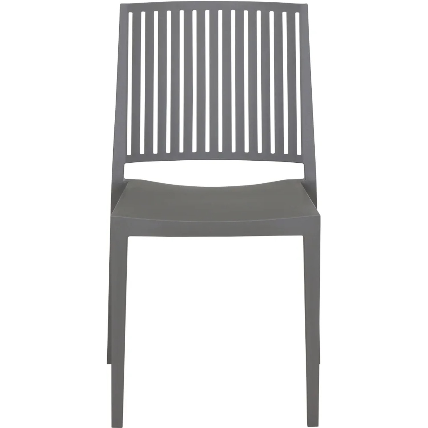 Grauer Siena Garden Lane Stapelstuhl, 56x46x80 cm, ideal für Garten und Terrasse.