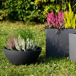 Pflanzwerk Pflanzschale Bowl Premium Frostbeständig 55 cm Anthrazit