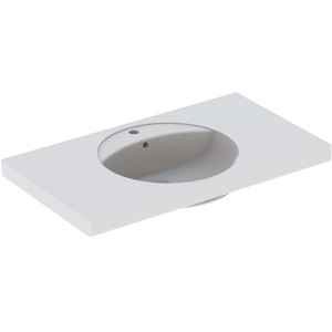 Geberit Preciosa Waschbecken, 100 cm, mit Ablagefläche und KeraTect Beschichtung.