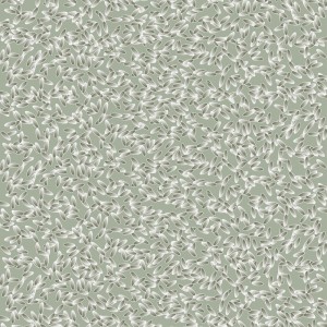 Grüner Schiebevorhang mit Reiskorn-Muster für Fenster, Zen Silence Design.