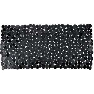 Schwarze Wenko Wanneneinlage Paradise (71x36 cm) mit Noppen für sicheren Halt in der Badewanne.