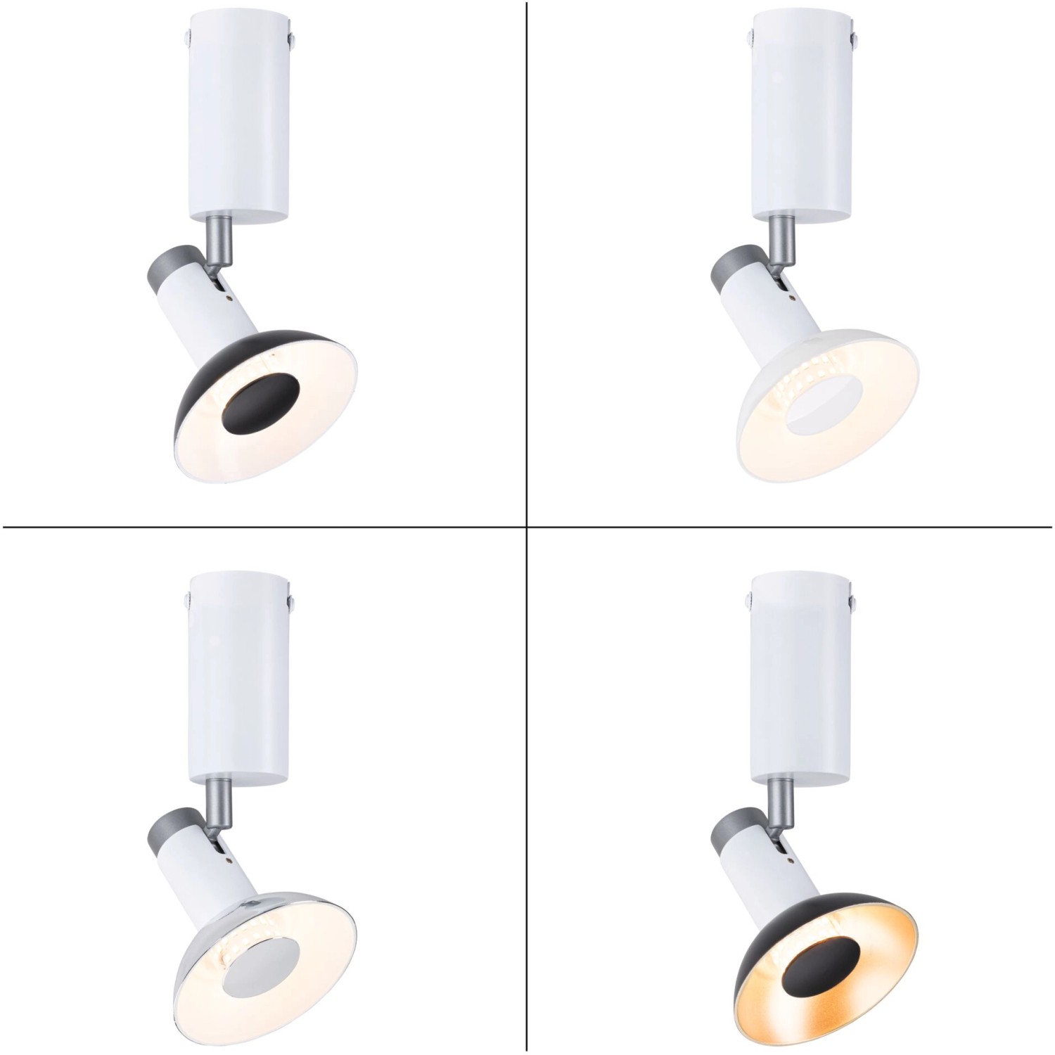 Paulmann Runa Deckenleuchte, weiß-grau, mit verschiedenen Lichtstimmungen.