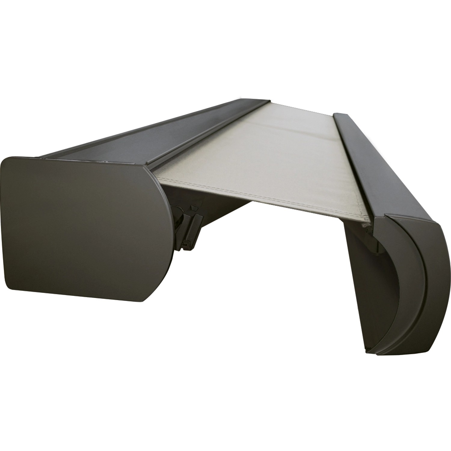 Spettmann Kassettenmarkise VC 1000, 250x150 cm, grau, mit anthrazitfarbenem Gestell.