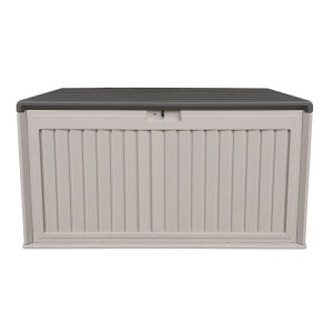 Westmann Gartenbox Alba, creme, 380 l. Auflagenbox aus Kunststoff, auch als Sitzbank nutzbar.