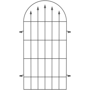 Schwarzes Eleo Rankgitter Edera, 210x108 cm, für Pavillons, zur Rankhilfe und als Sichtschutz.
