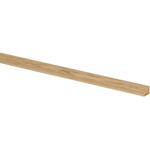 Helle Hohlkehlleiste aus Eiche, 12x14x1800 mm, für den Innenausbau.