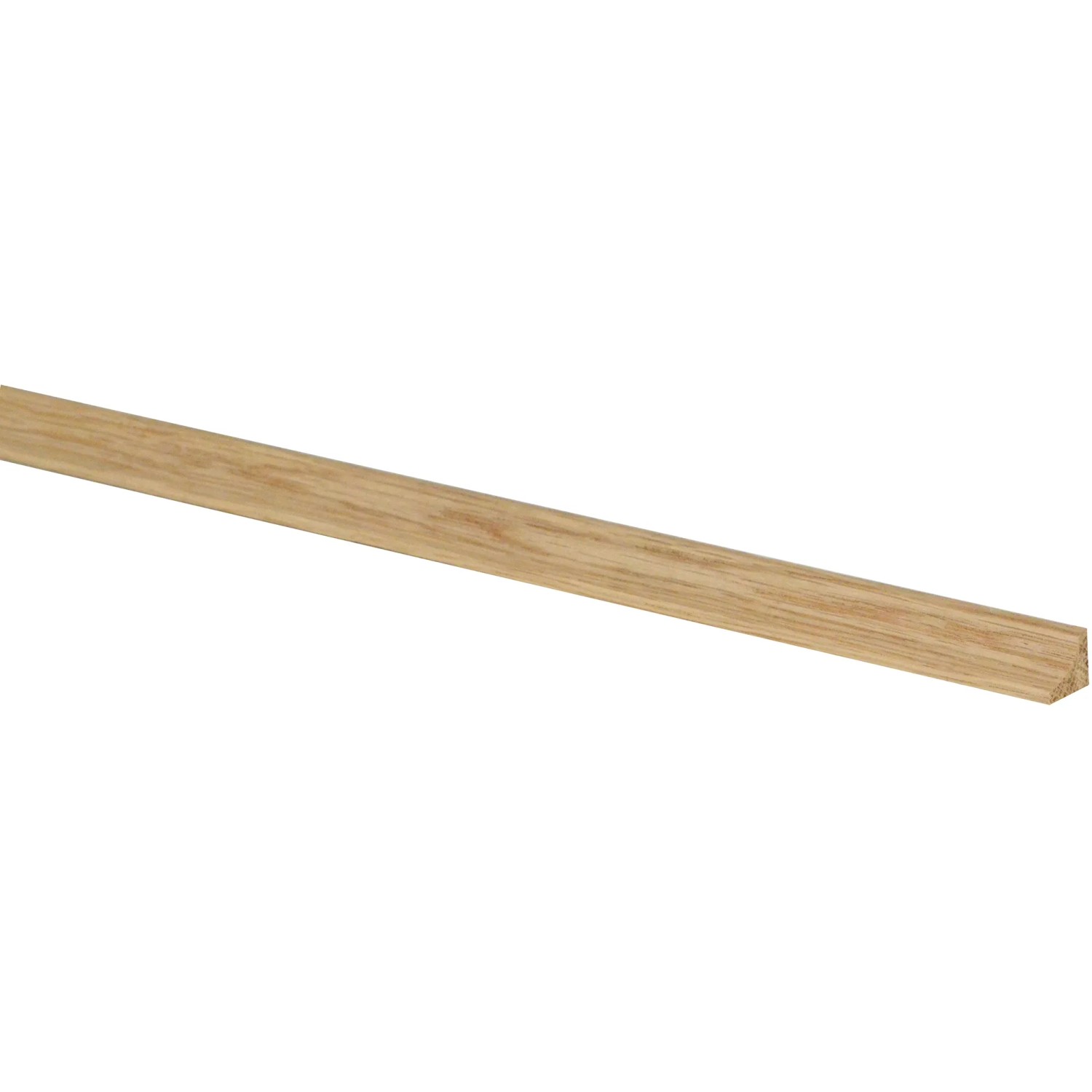 Helle Hohlkehlleiste aus Eiche, 12x14x1800 mm, für den Innenausbau.