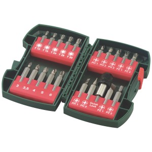 Metabo Bitsortiment IV, 20-teilig im grünen Koffer. Bitset mit TX, Philips, PZ und Schlitz Bits.