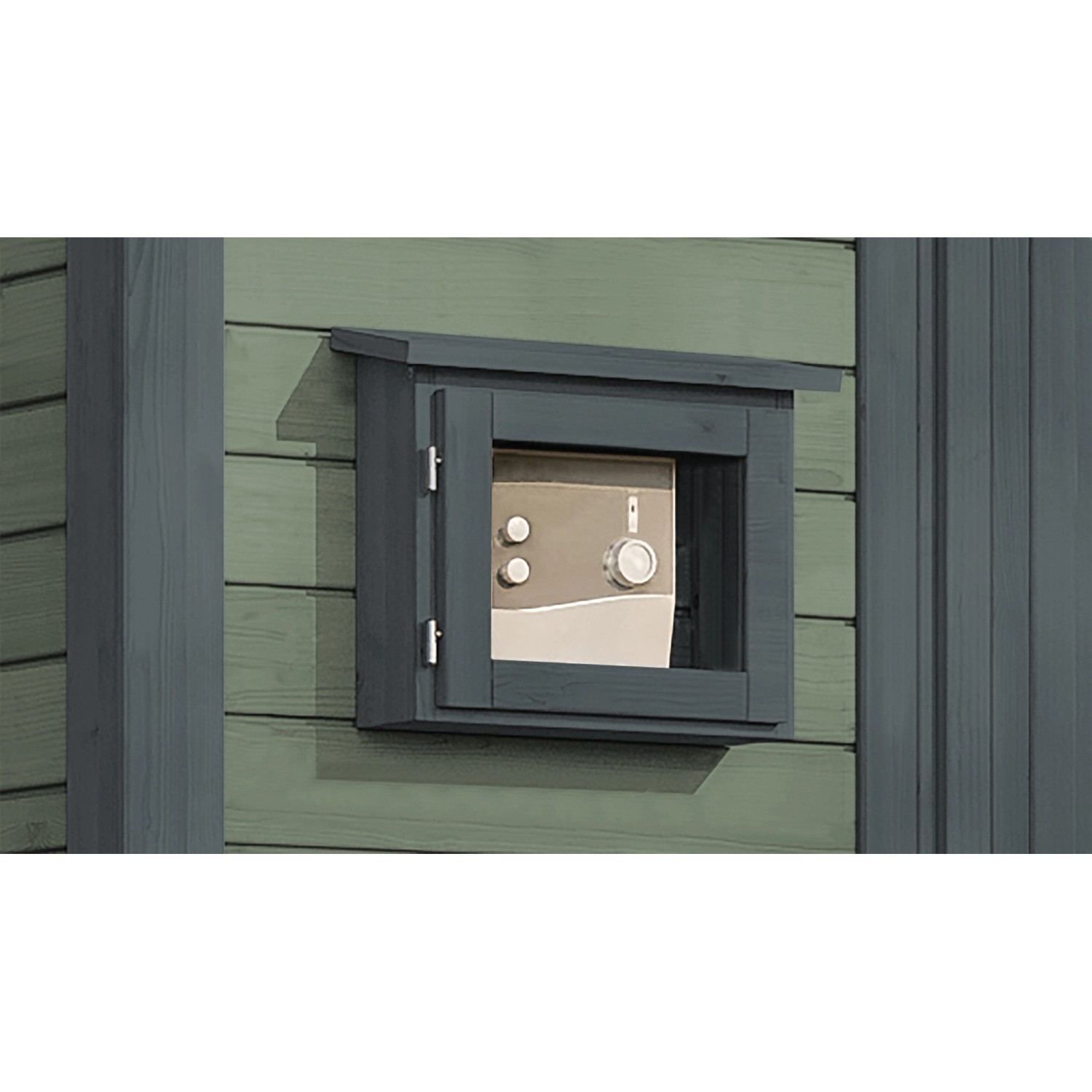 Weka Saunahaus Kaapi 3 Klassik-Ofen Graugrün_4