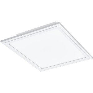 Eckige, weiße LED-Deckenleuchte Salobrena-Z von Eglo, 30x30 cm, für Smart Home mit Zigbee.