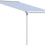 Weiße Palram Olympia Terrassenüberdachung 3x3.1 mit klarem Polycarbonat-Dach.