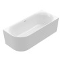 Weiße Ottofond Badewanne Mince Corner Links, 170 cm, Acryl, für moderne Badezimmer.