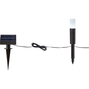 LED Solarspieß mit Bodenstecker für Garten und Terrasse. Solar-Lichterkette mit Erdspieß.